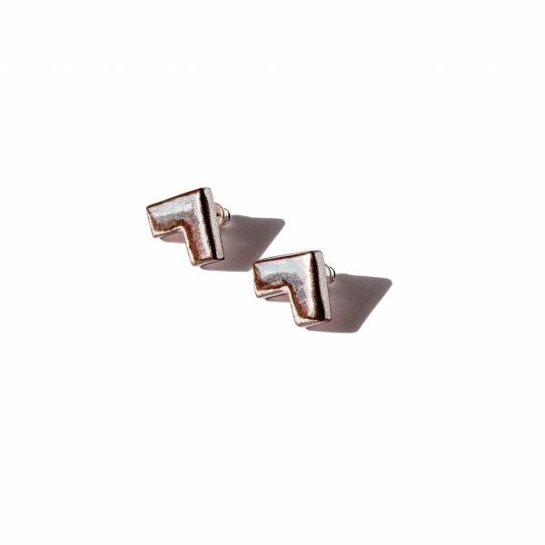 modern shiny ceramic earrings corner w clayometry
