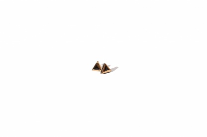 triangle earrings with gold edges peaks medium clayometry