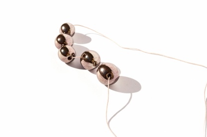 shiny ceramic beads necklace bubble play clayometry
