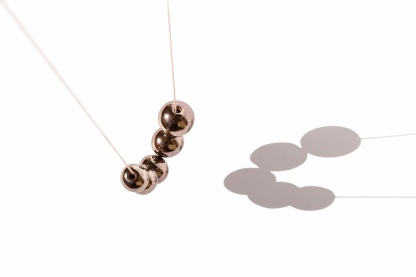 shiny ceramic beads necklace bubble play clayometry