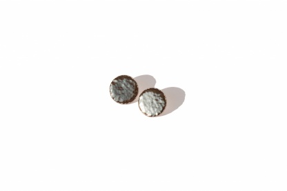 big textured circle earrings rocky large clayometry