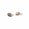 big textured circle earrings rocky large clayometry
