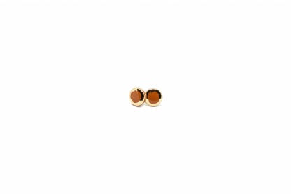 ceramic earrings with gold golden aureole glossy small clayometry