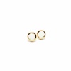 ceramic earrings with gold golden aureole glossy small