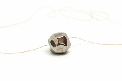minimalist ceramic ball necklace meteorite clayometry