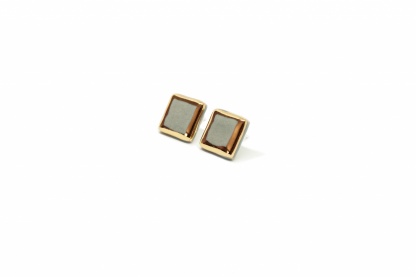 handmade minimal square earrings glossy boxes medium clayometry