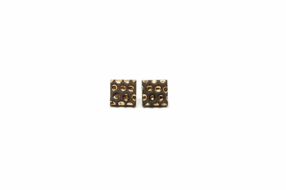 handmade square earrings starry night boxes clayometry