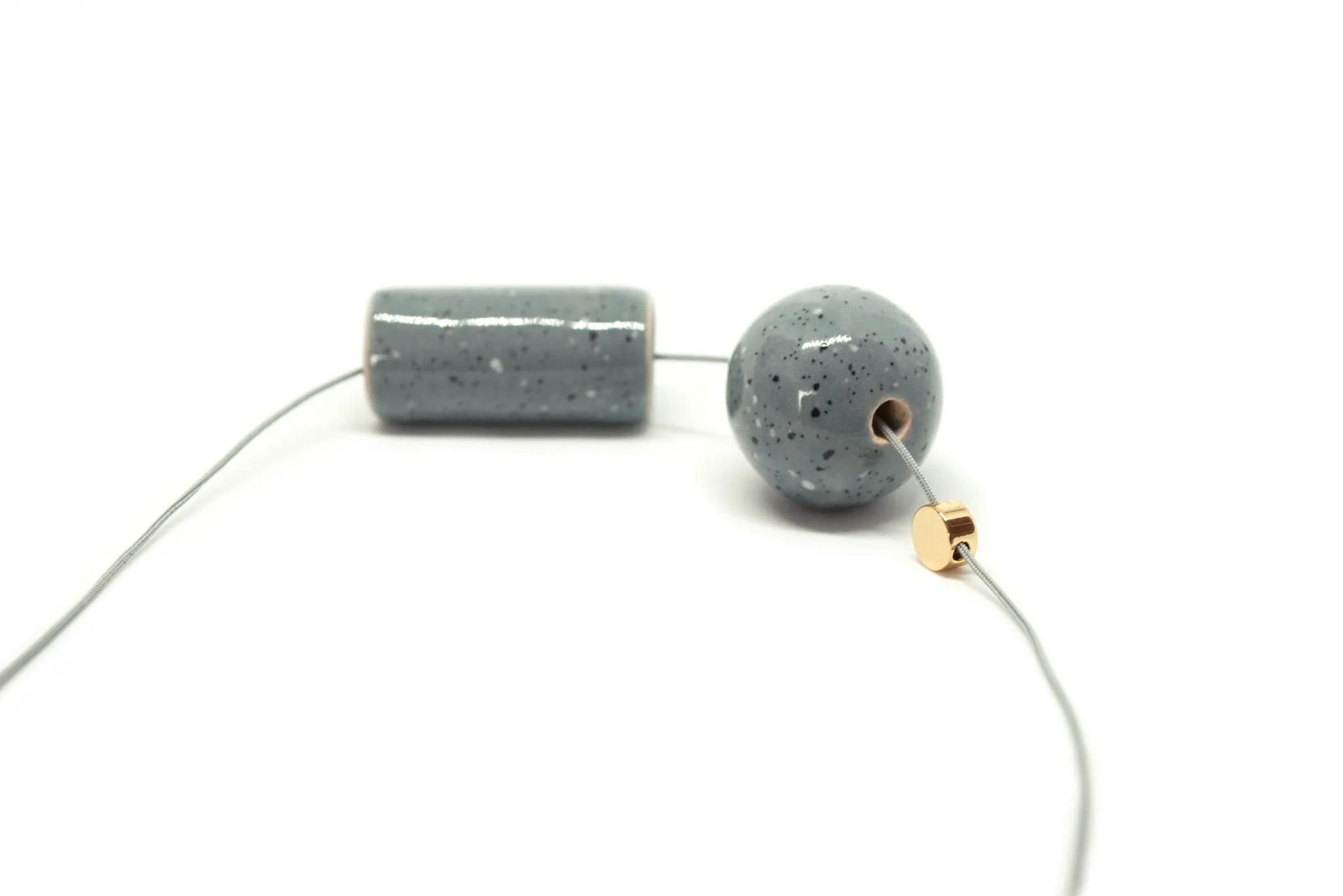 geometric shapes necklace clayometry
