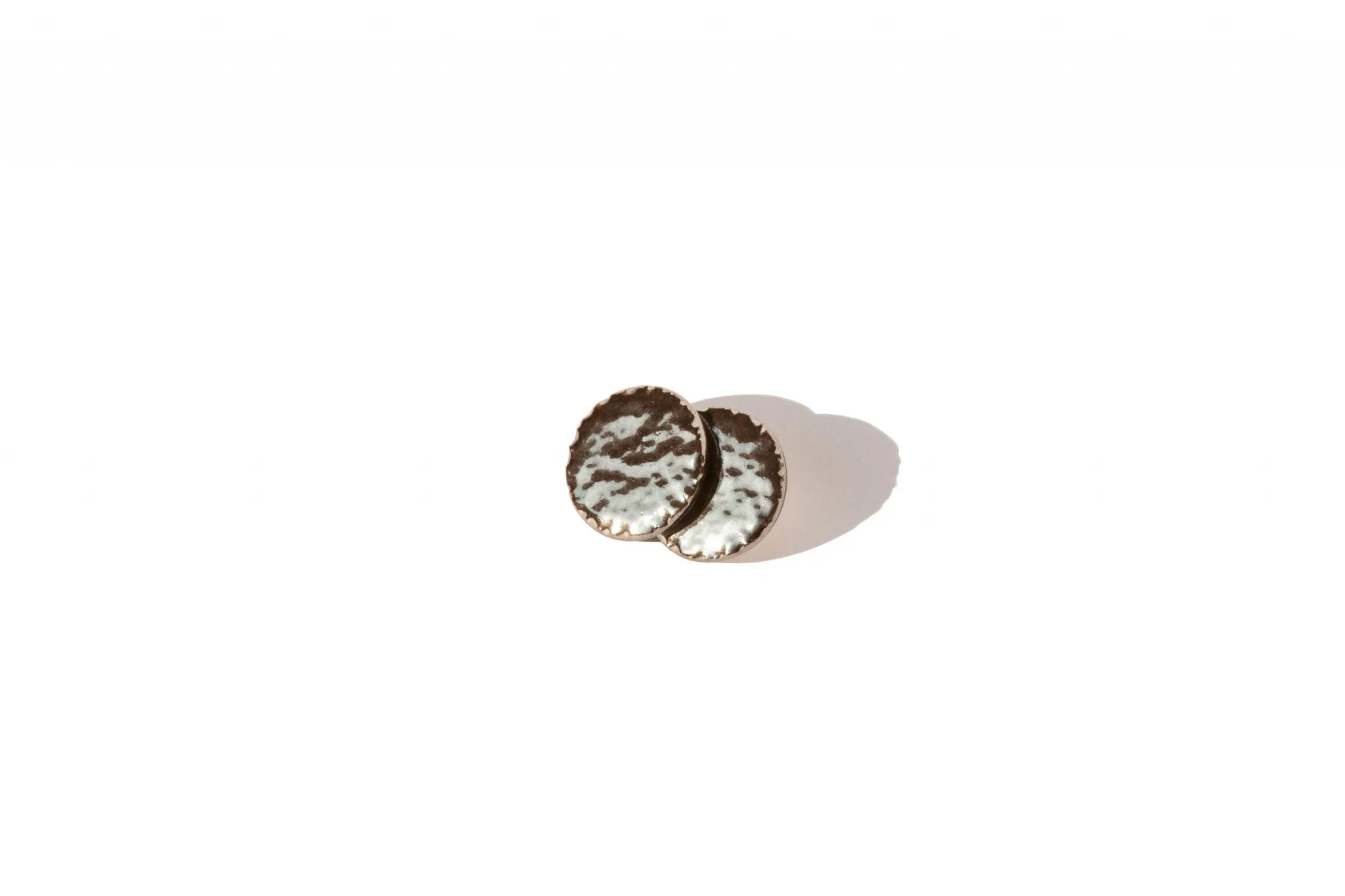 big textured circle earrings rocky large clayometry