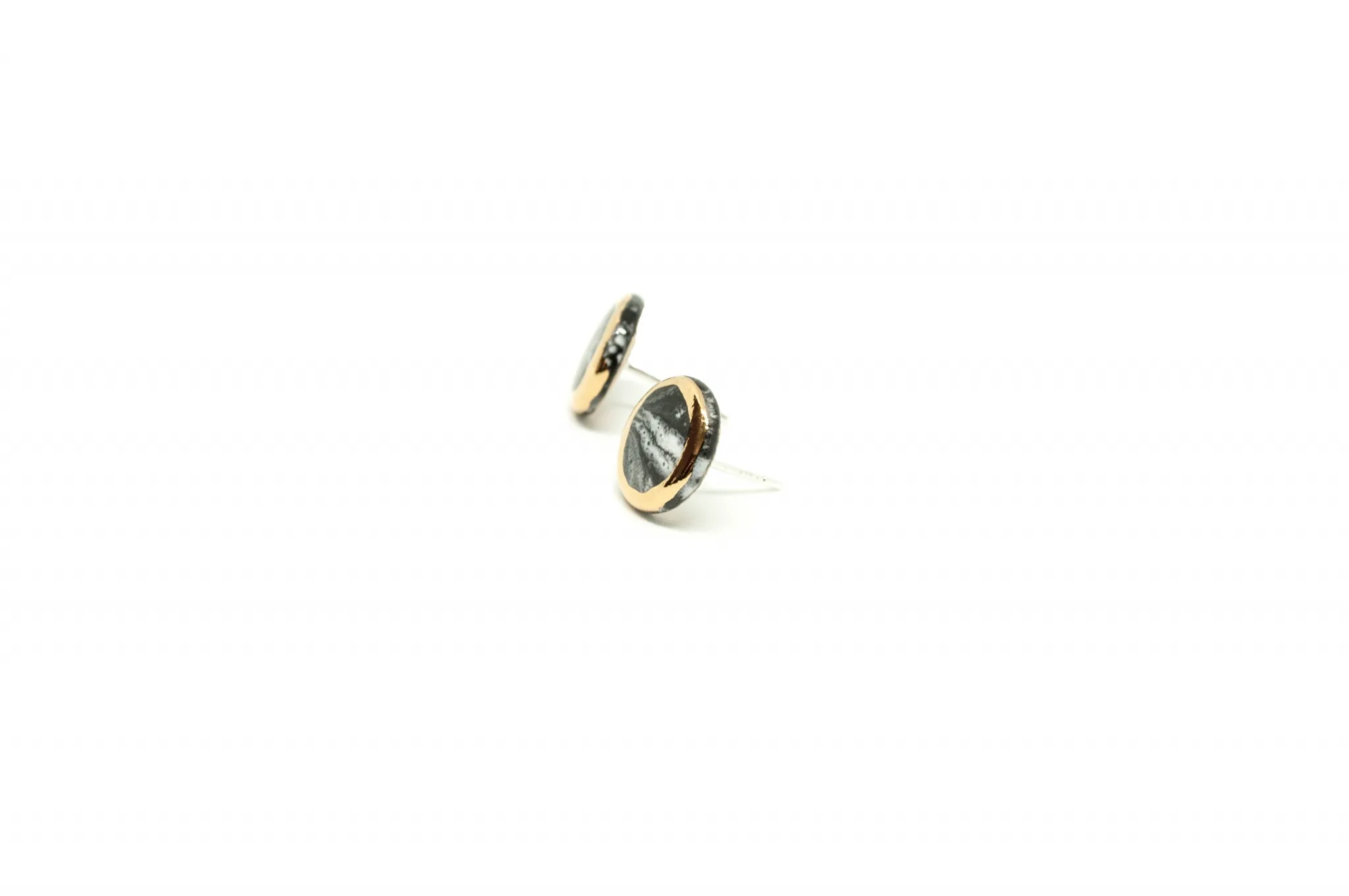 Earrings – Marble B&W - Image 4