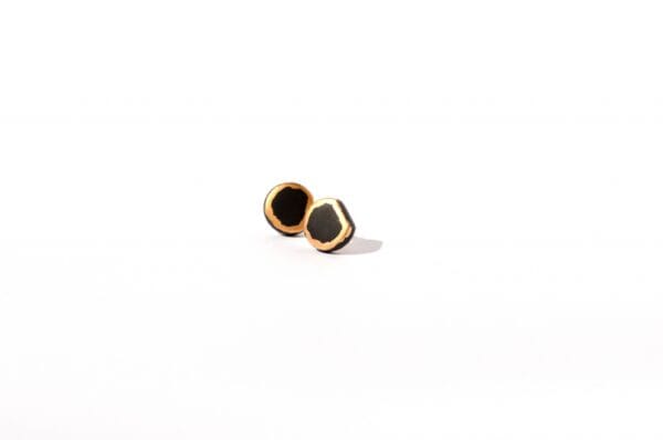 Earrings – Golden D Small Matte - Image 4