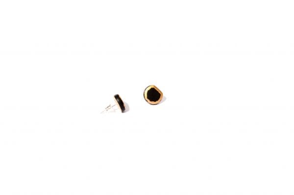 Earrings – Golden D Small Matte - Image 3