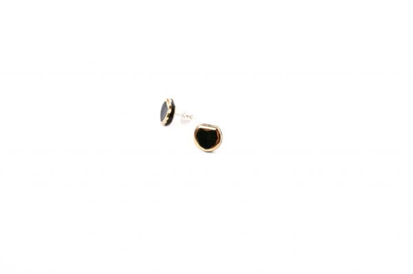 Earrings – Glossy Golden D Small - Image 9