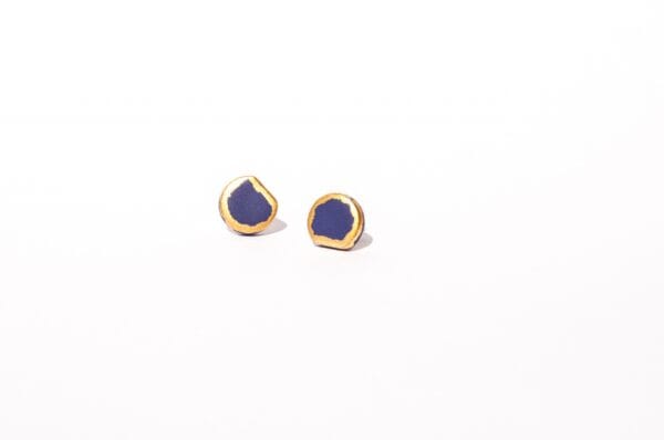 Earrings – Golden D Small Matte - Image 8