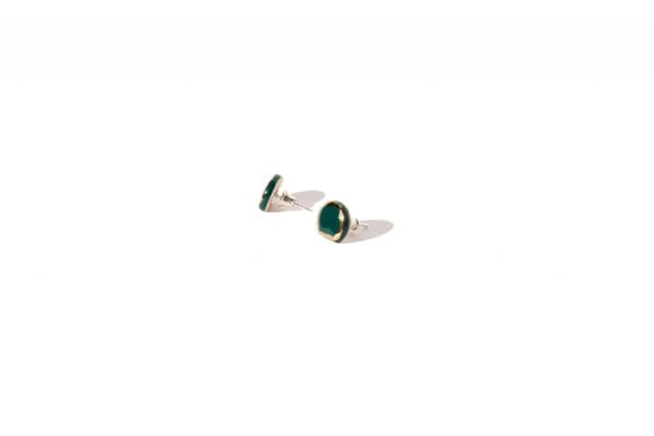Earrings – Glossy Golden D Small - Image 3