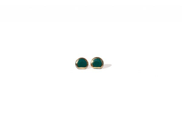 Earrings – Glossy Golden D Small - Image 5