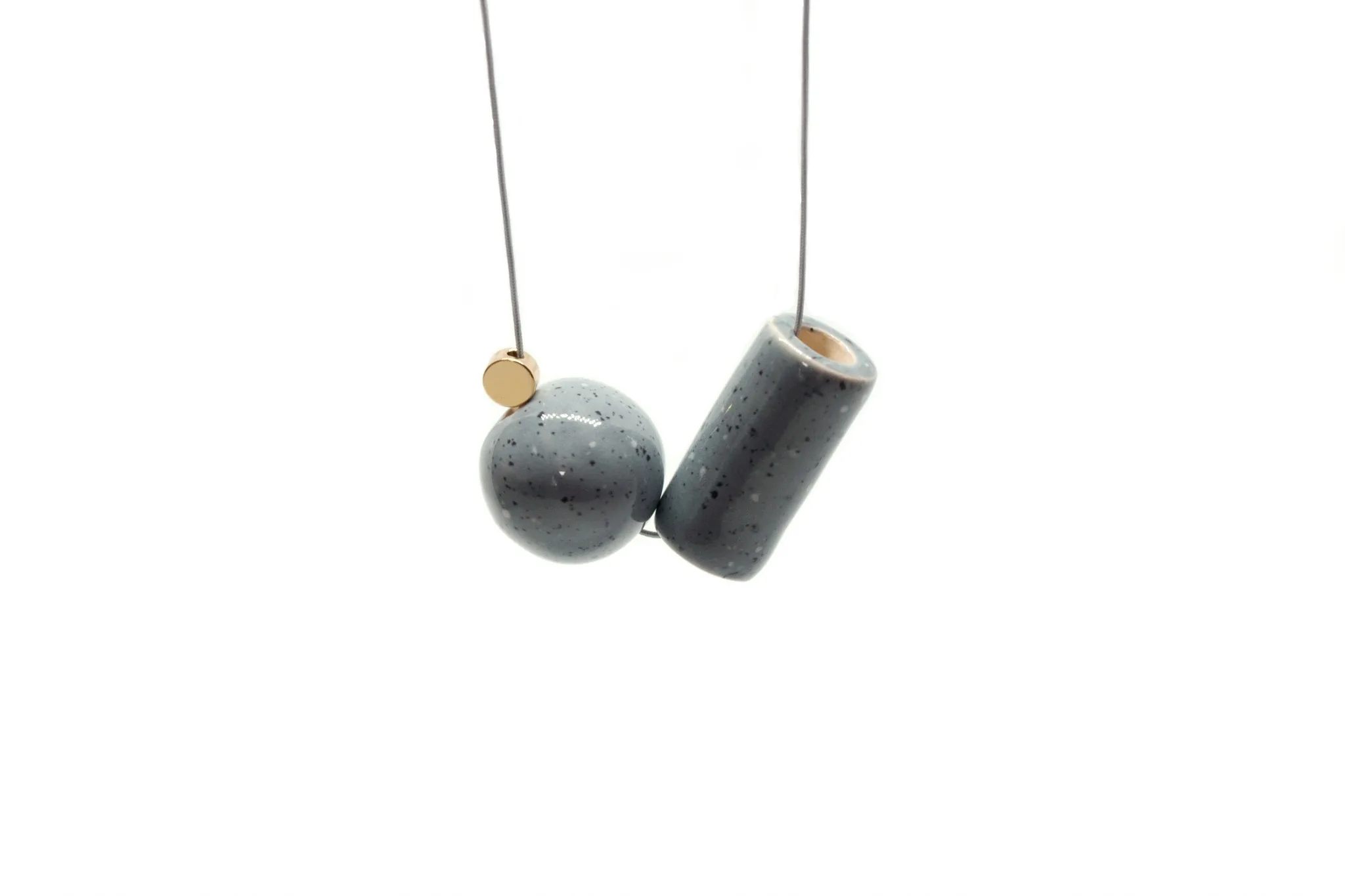 geometric shapes necklace clayometry