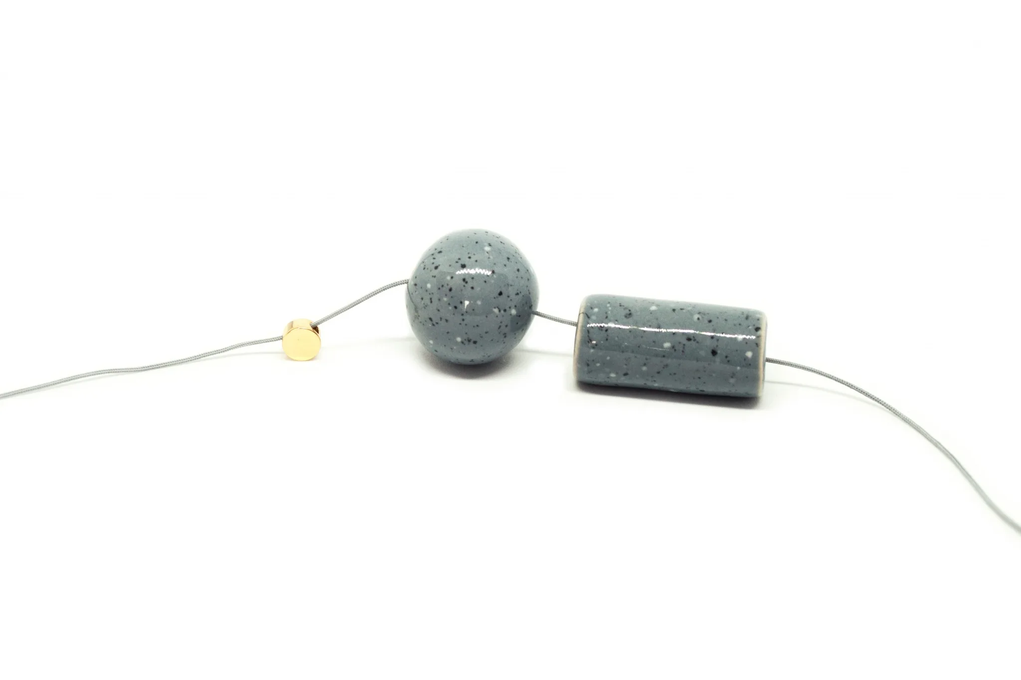 geometric shapes necklace clayometry