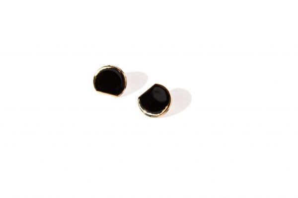Earrings – Glossy Golden D Large - Image 3