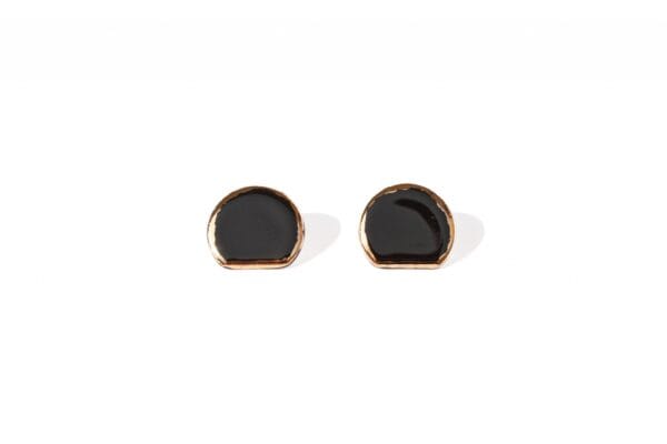 Earrings – Glossy Golden D Large - Image 2