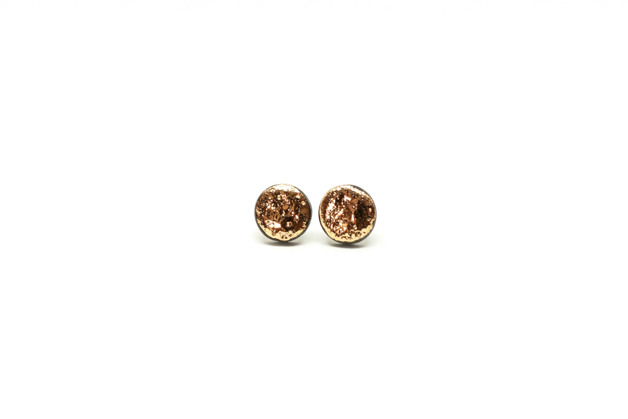 handmade moon texture earrings the moon clayometry