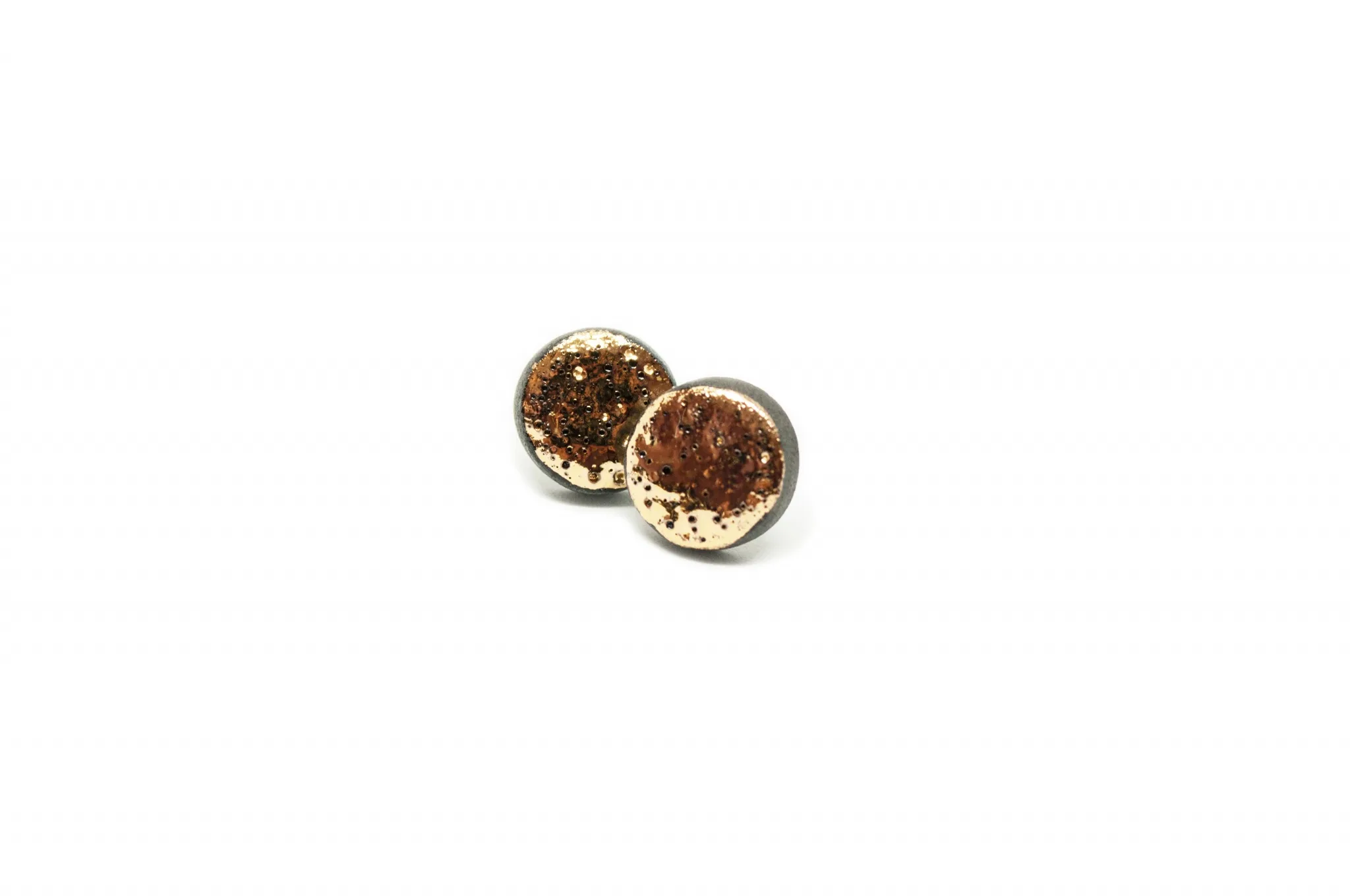 handmade moon texture earrings the moon clayometry