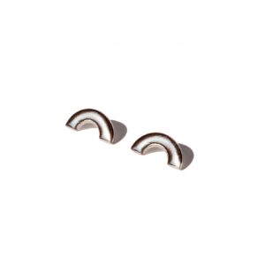 shiny arch shape earrings arch clayometry