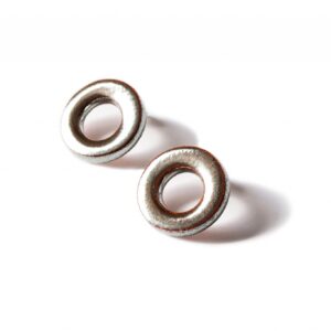 shiny ceramic circle earrings circle m clayometry