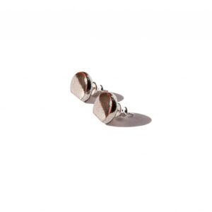 small shiny surface earrings d-shape s clayometry