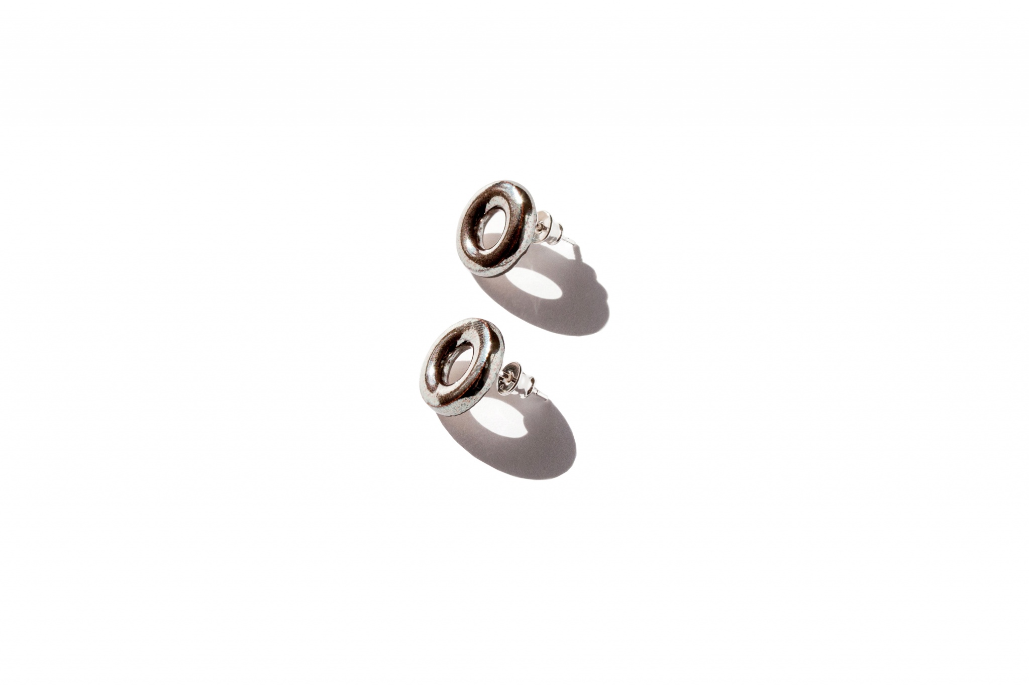 shiny ceramic circle earrings circle s clayometry
