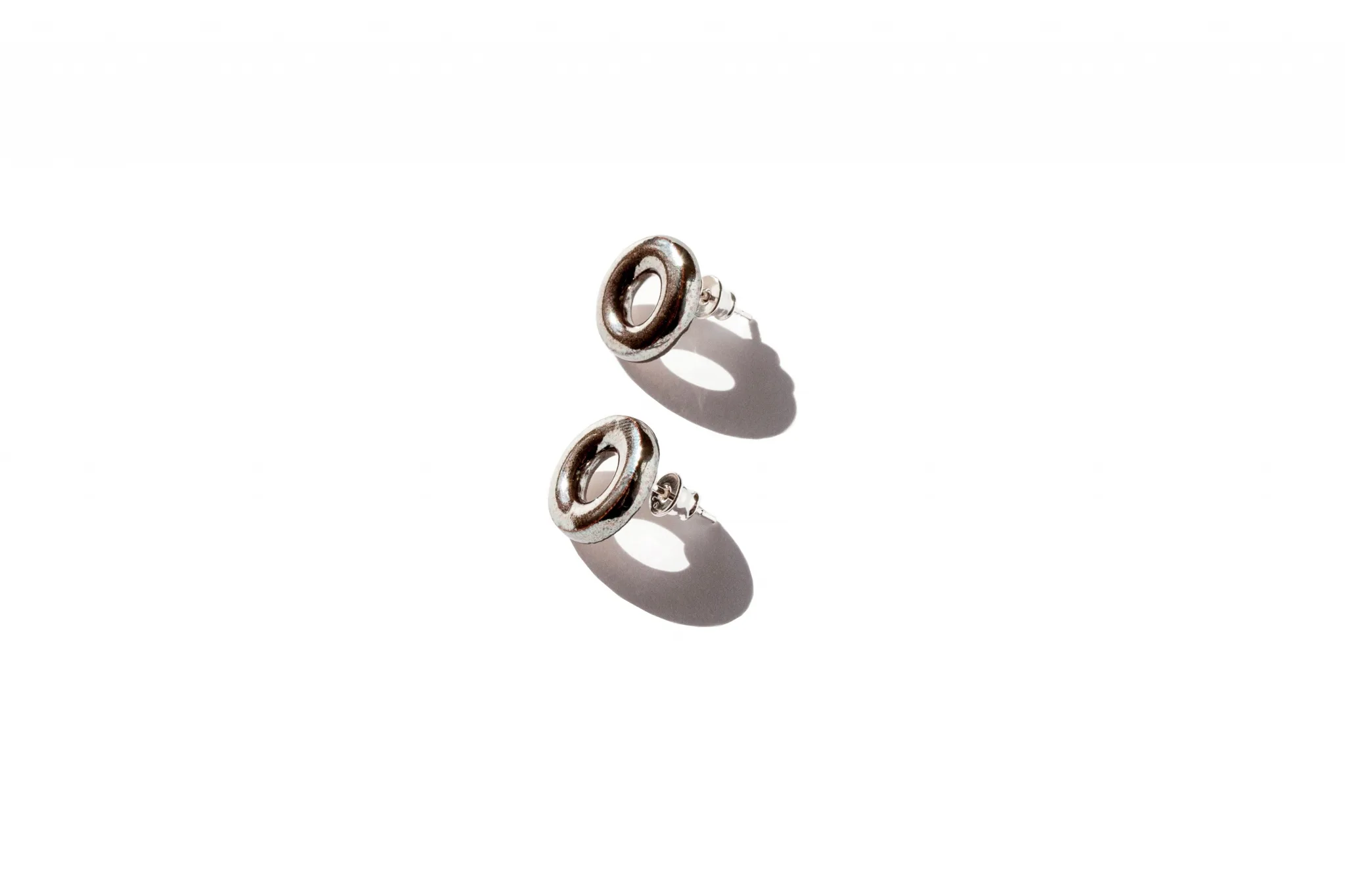 shiny ceramic circle earrings circle s clayometry