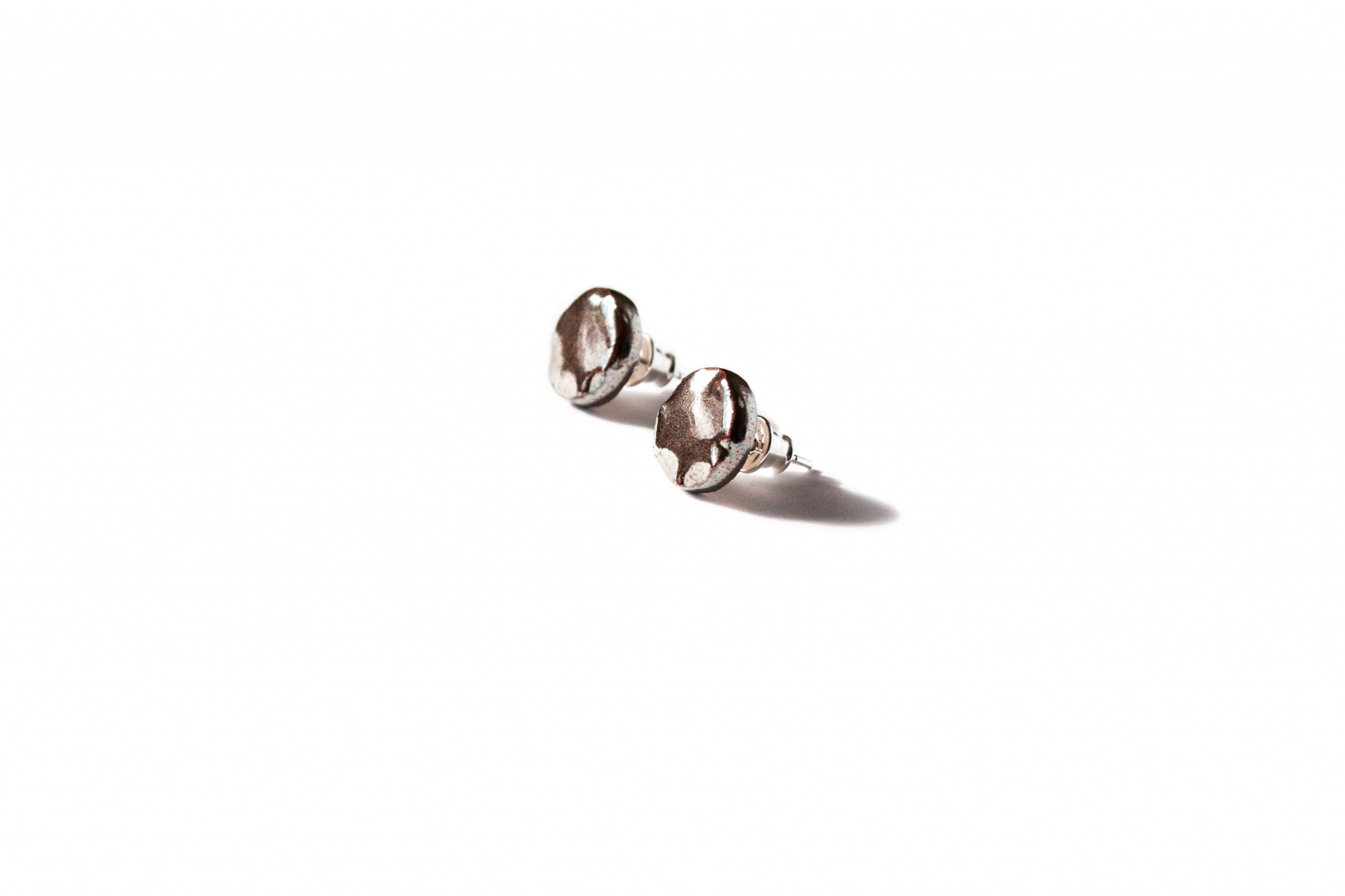 shiny ripple surface earrings surface s clayometry