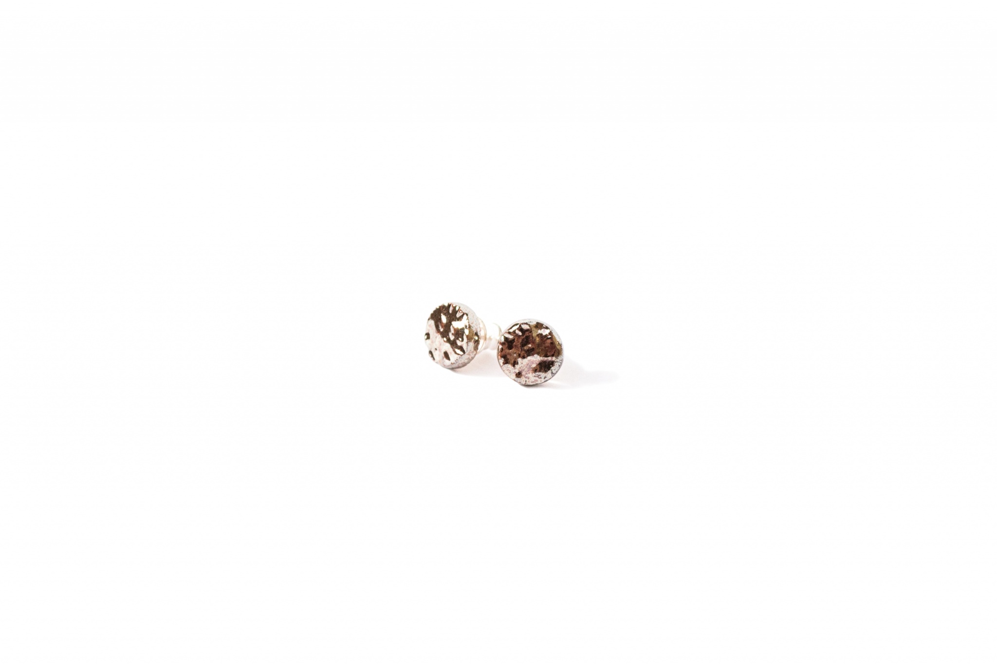 textured surface handmade earrings rocky extra small clayometry