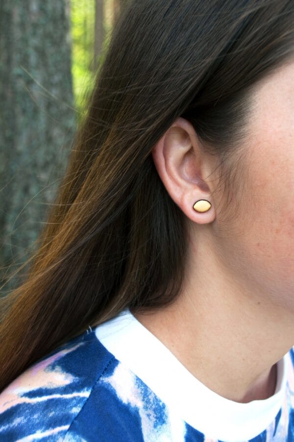 Earrings – Golden Eye Matte - Image 3
