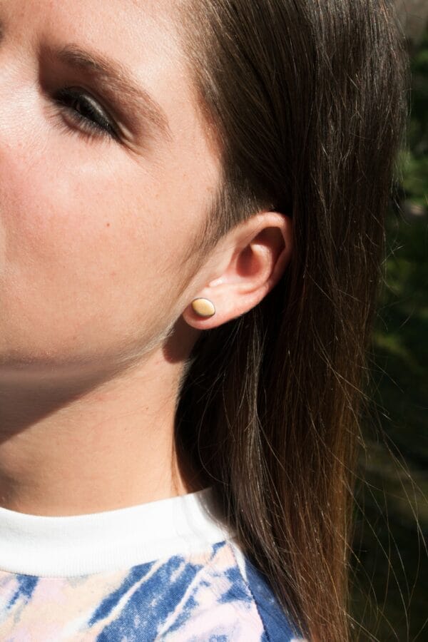 Earrings – Golden Eye Matte - Image 5