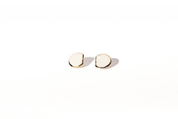 Earrings – Glossy Golden D Large - Image 5